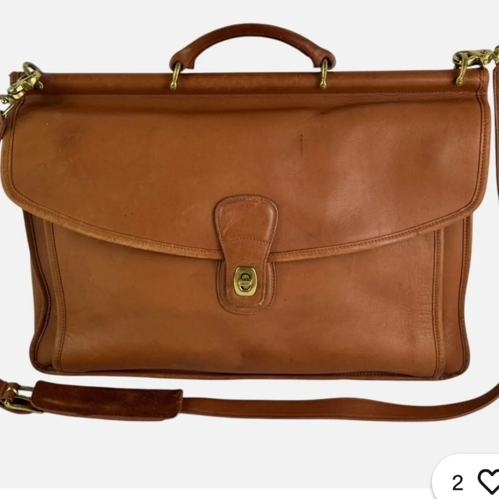Vintage95 Coach Beekman British BrownLeather Briefcase/Messenger/Laptop Bag 5266